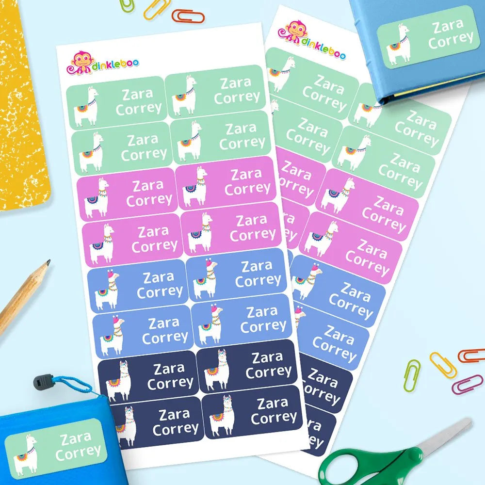 Llama Rectangle Name Labels