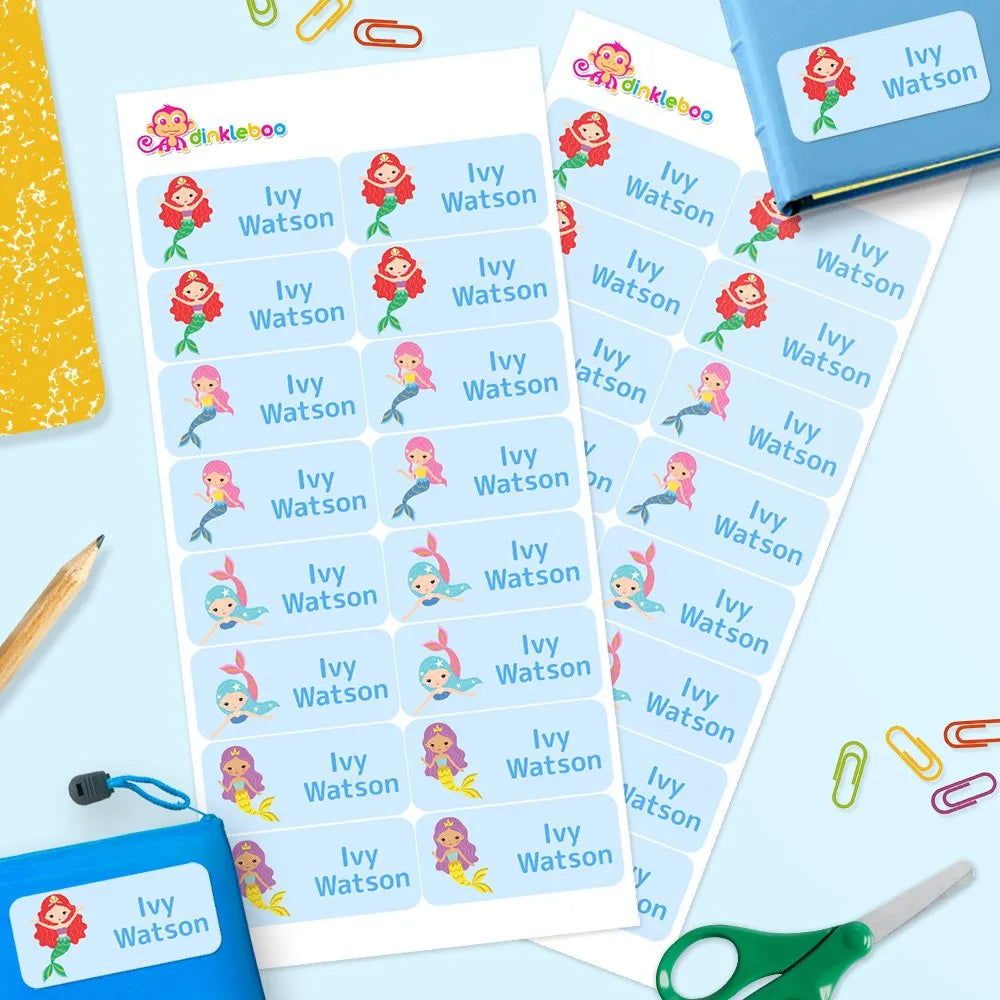 Mermaids Rectangle Name Labels