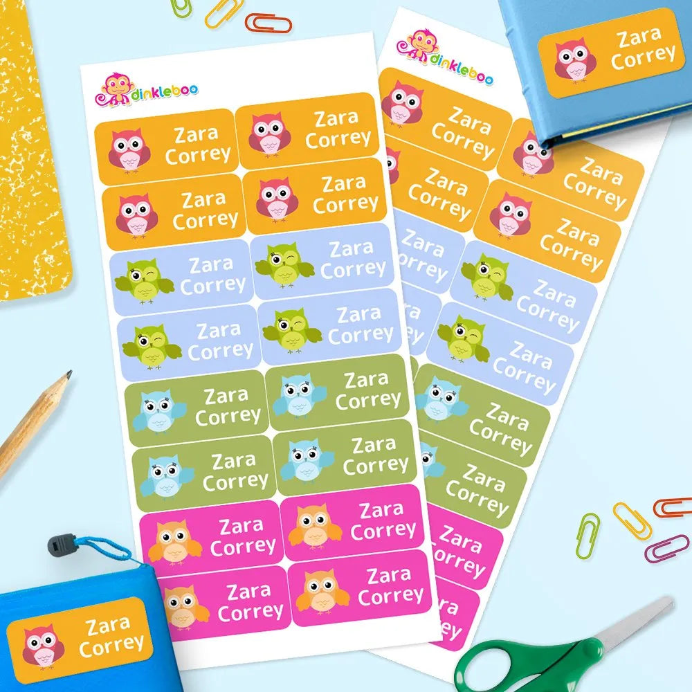 Owls Rectangle Name Labels