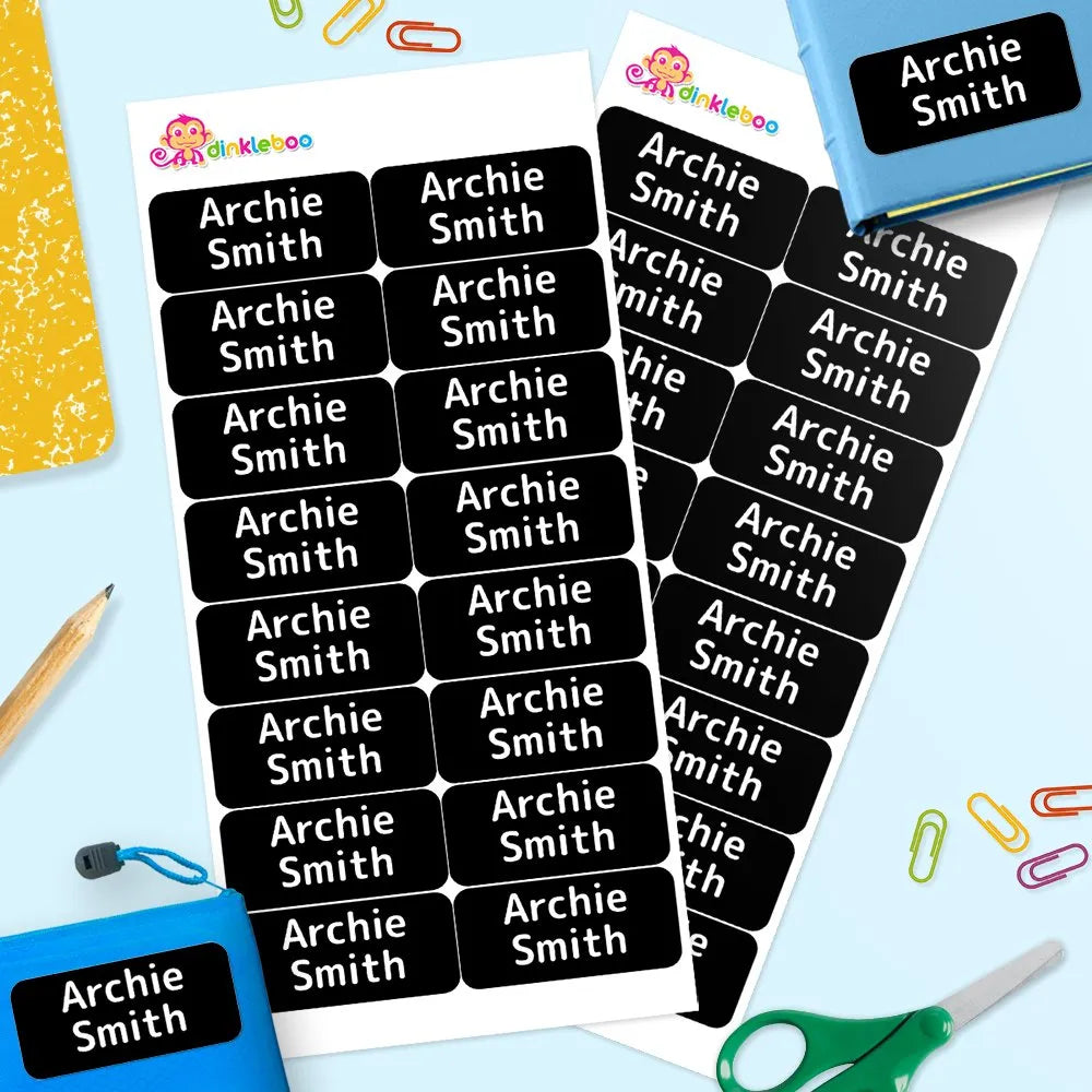 Single Colour Rectangle Name Labels