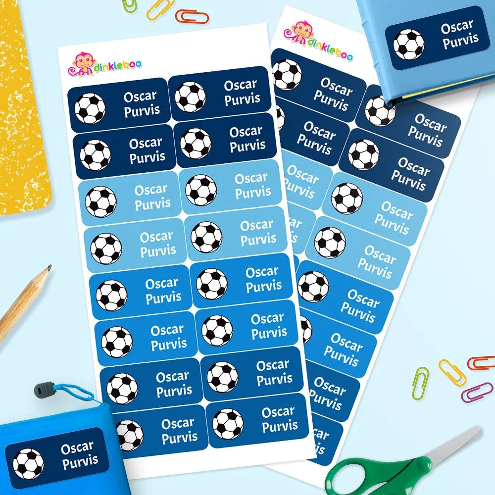 Soccer Ball Rectangle Name Labels