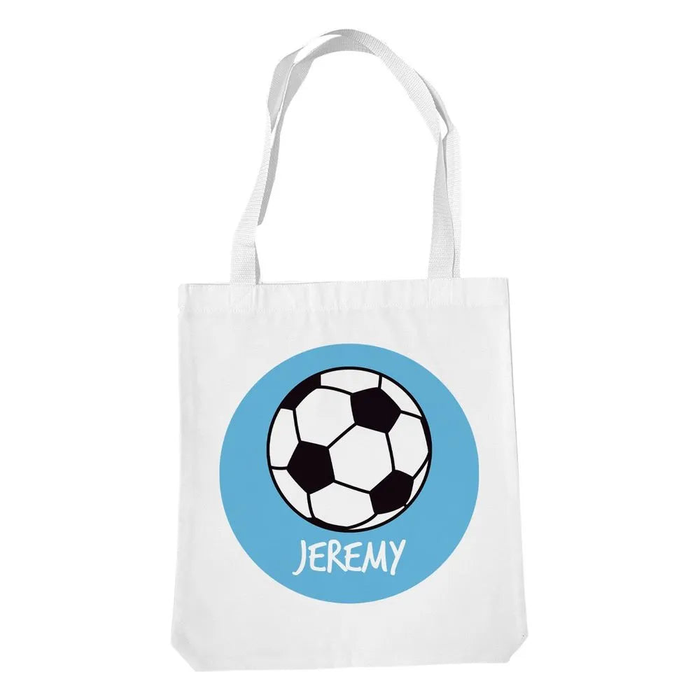 Soccer White Tote Bag