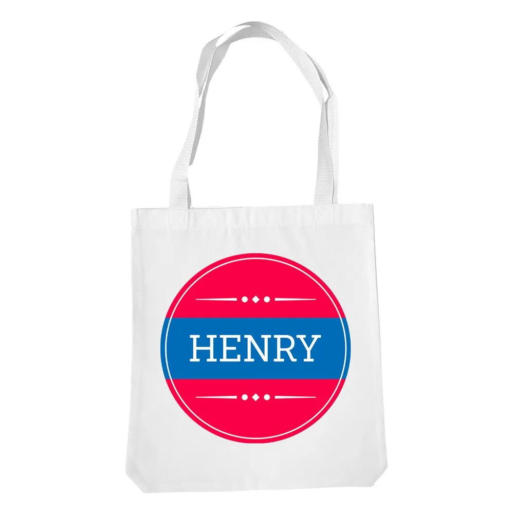 Stripe White Tote Bag