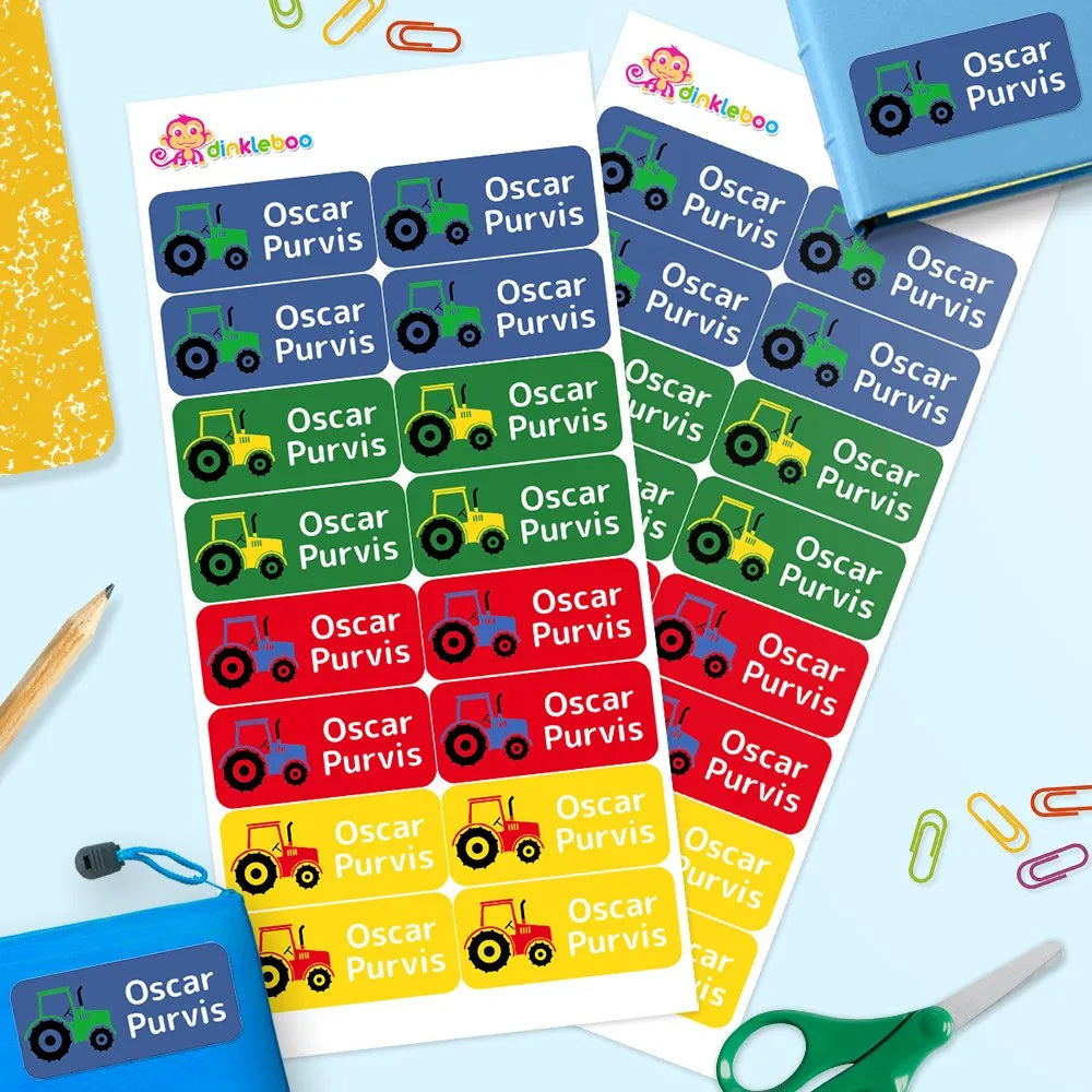 Tractor Rectangle Name Labels