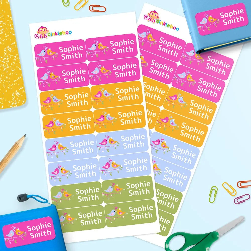 Two Birds Rectangle Name Labels