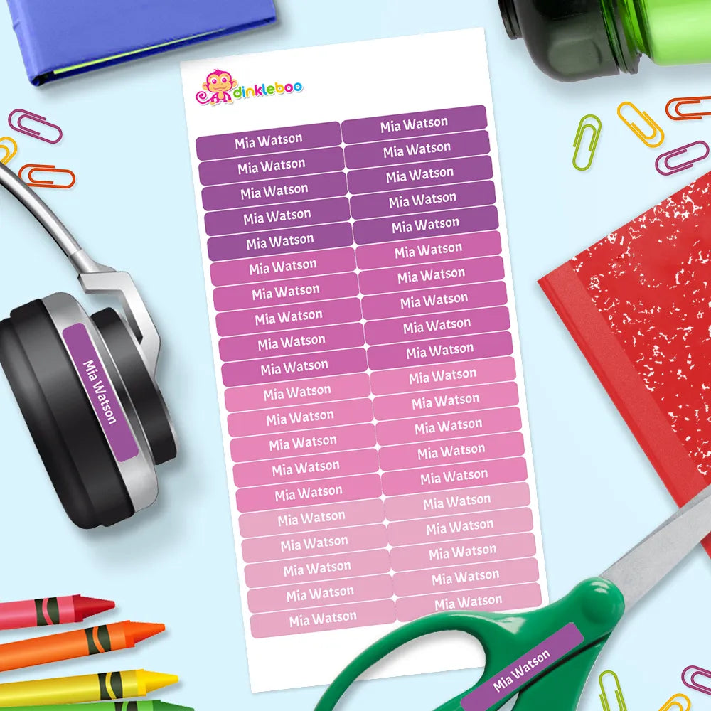 Magenta Mini Name Labels