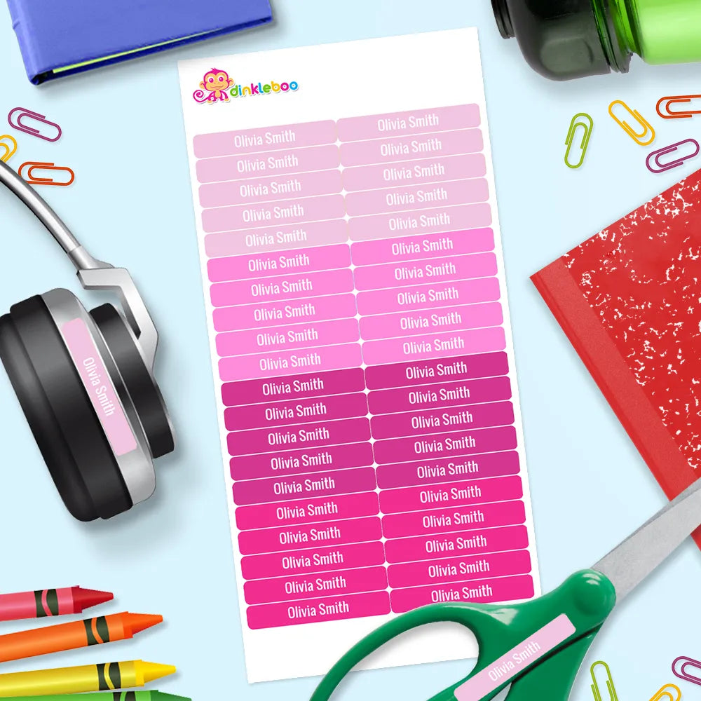 Pinks Mini Name Labels