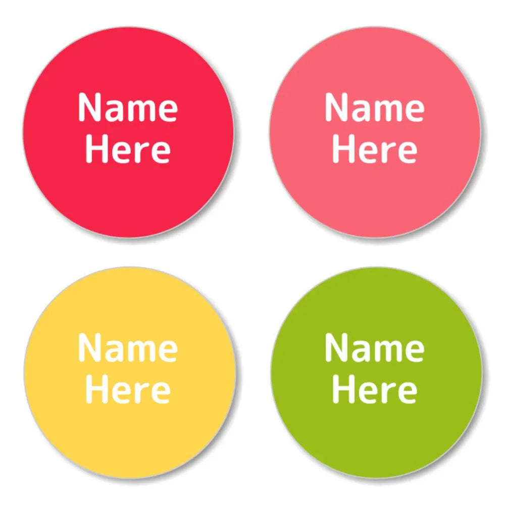Magenta Shoe Dot Labels