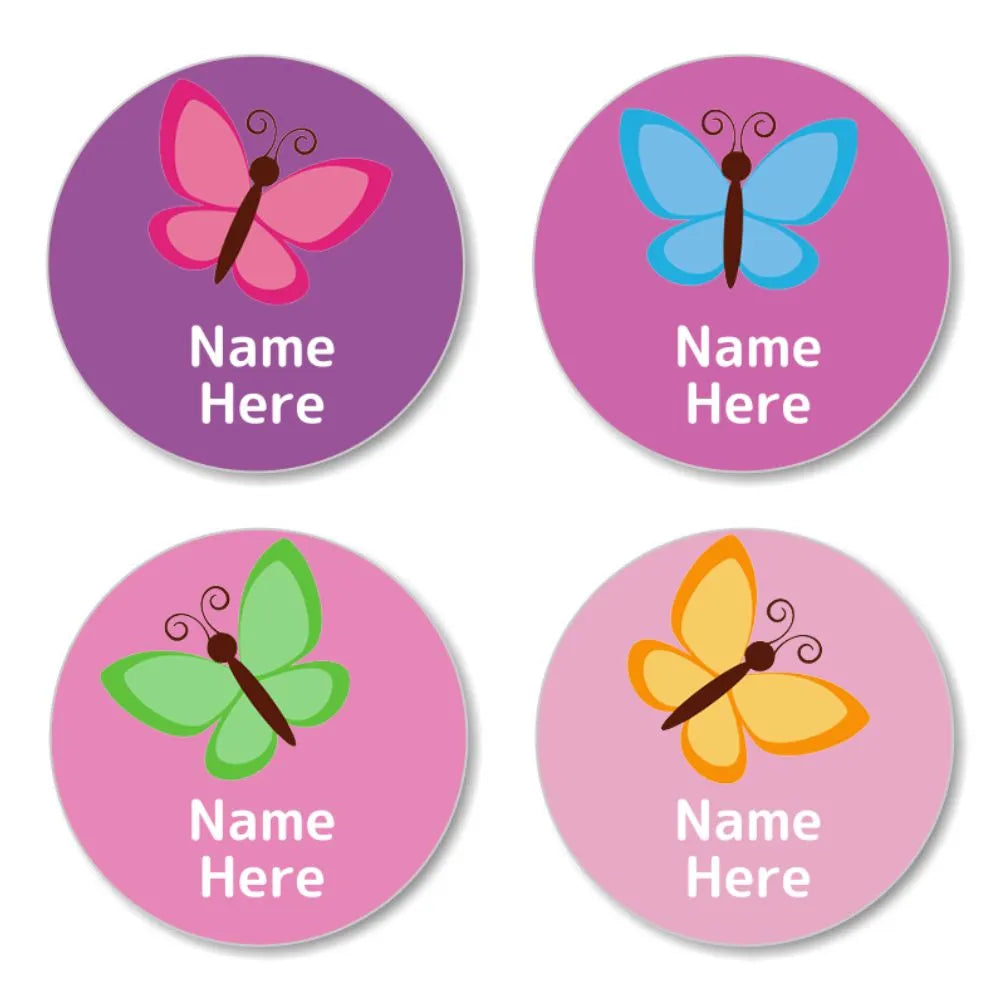Butterfly Round Name Labels