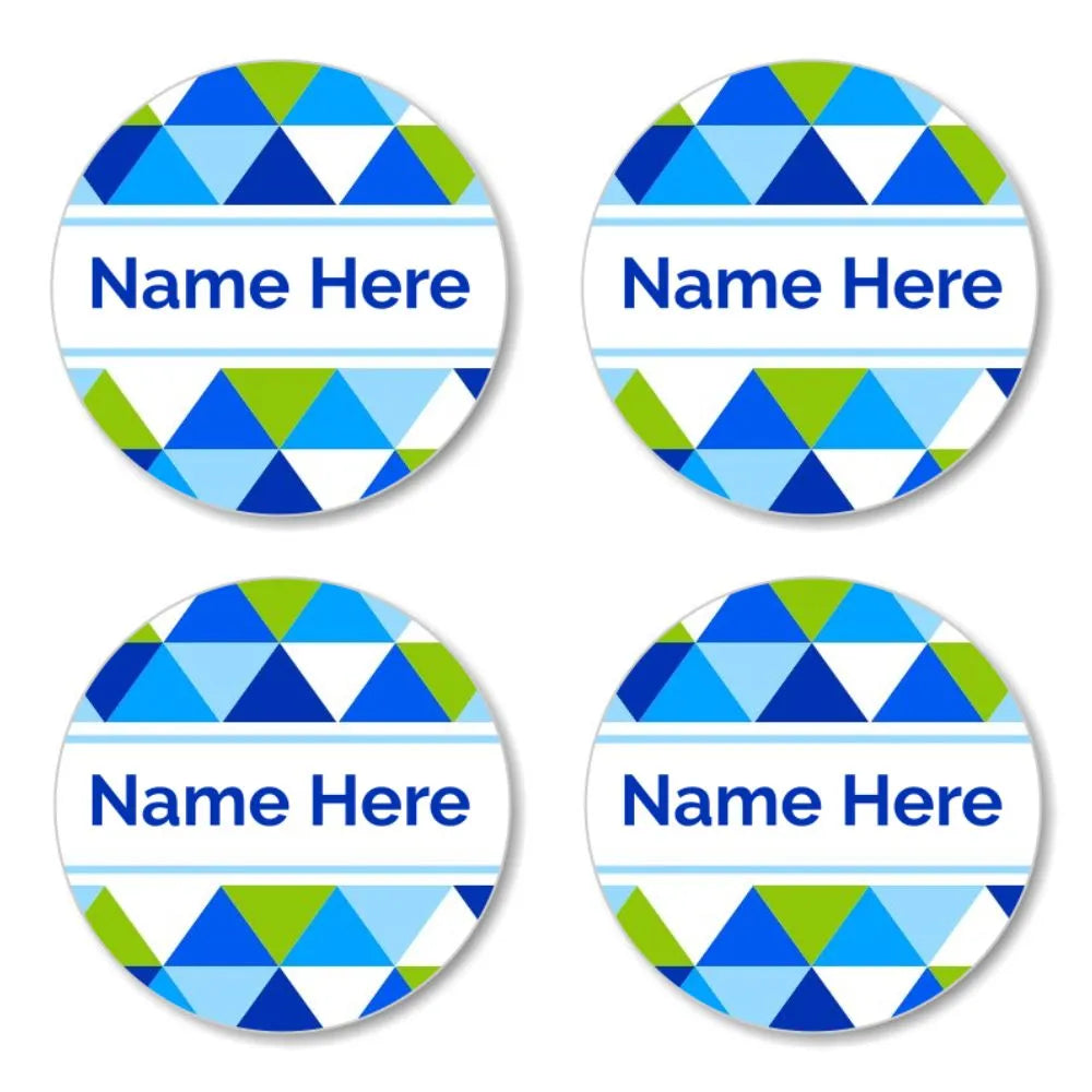 Geometric Round Name Labels