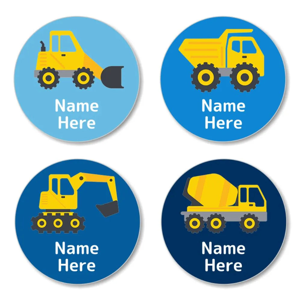 Little Digger Round Name Labels