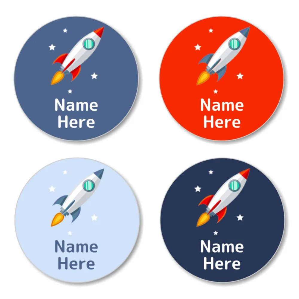 Rocket Round Name Labels