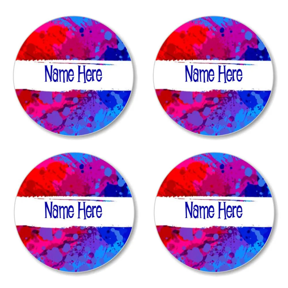 Splatter Round Name Labels