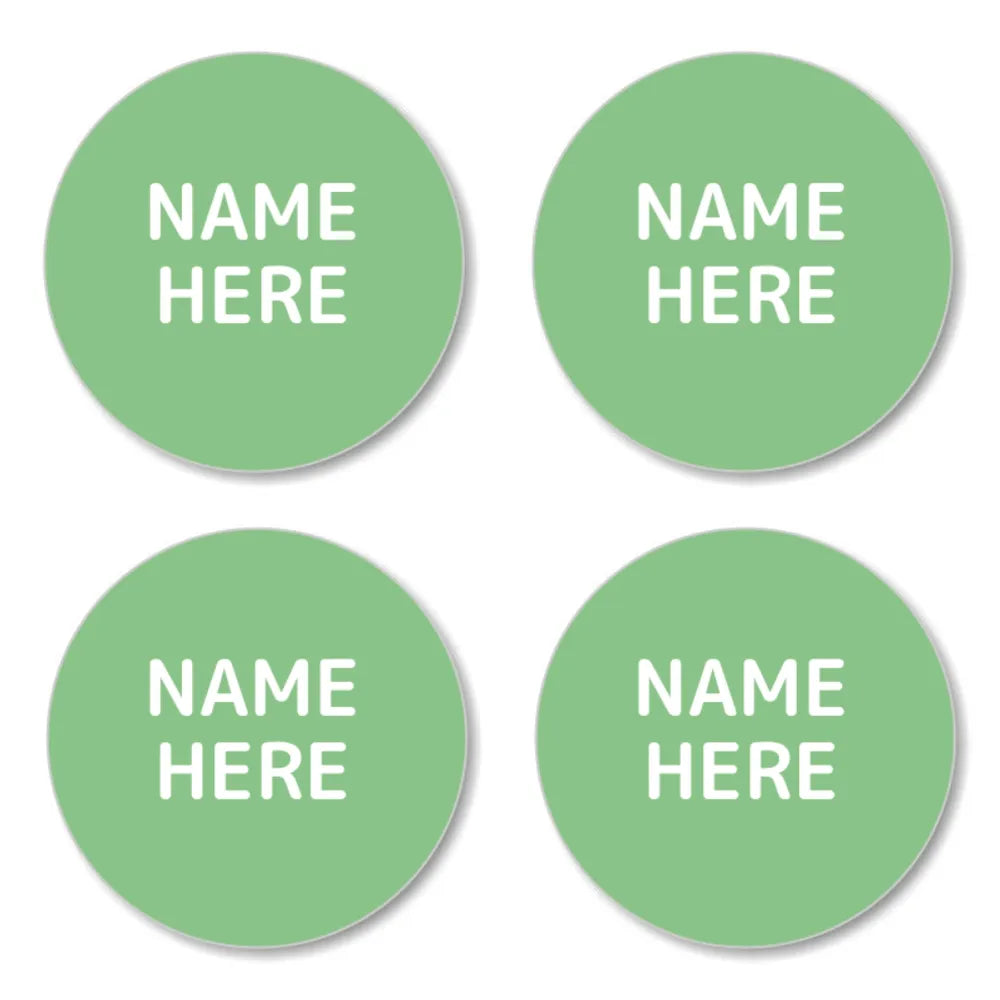 Single Colour Round Name Labels