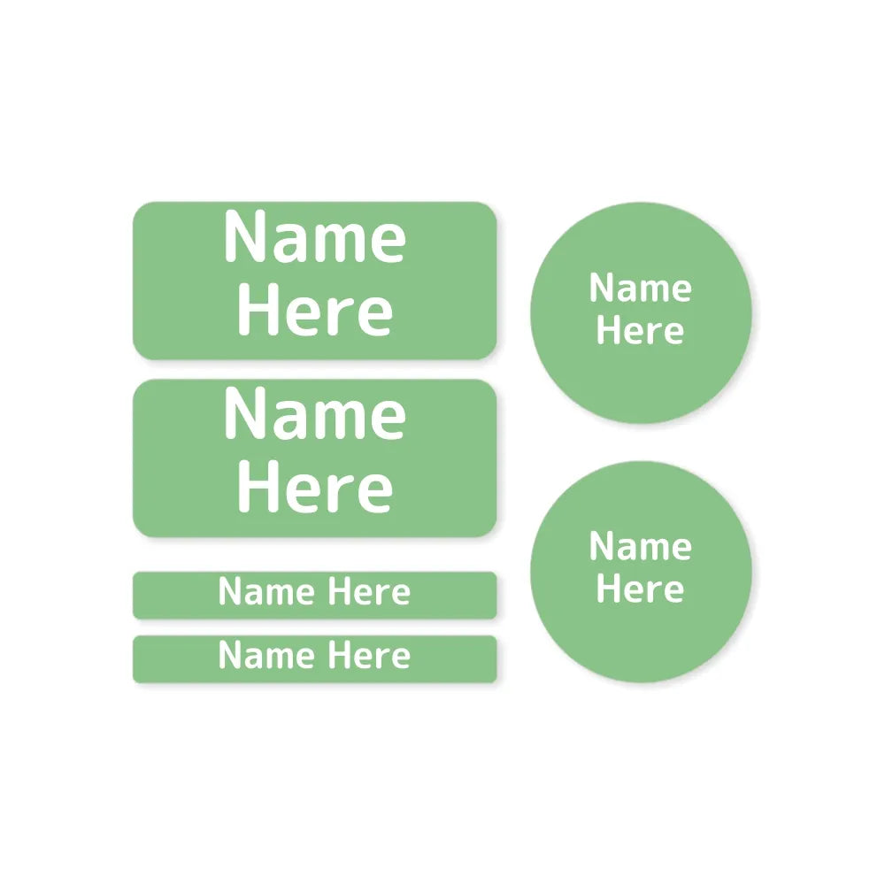 Single Colour Mixed Name Label Pack