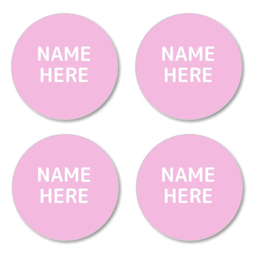 Single Colour Round Name Labels