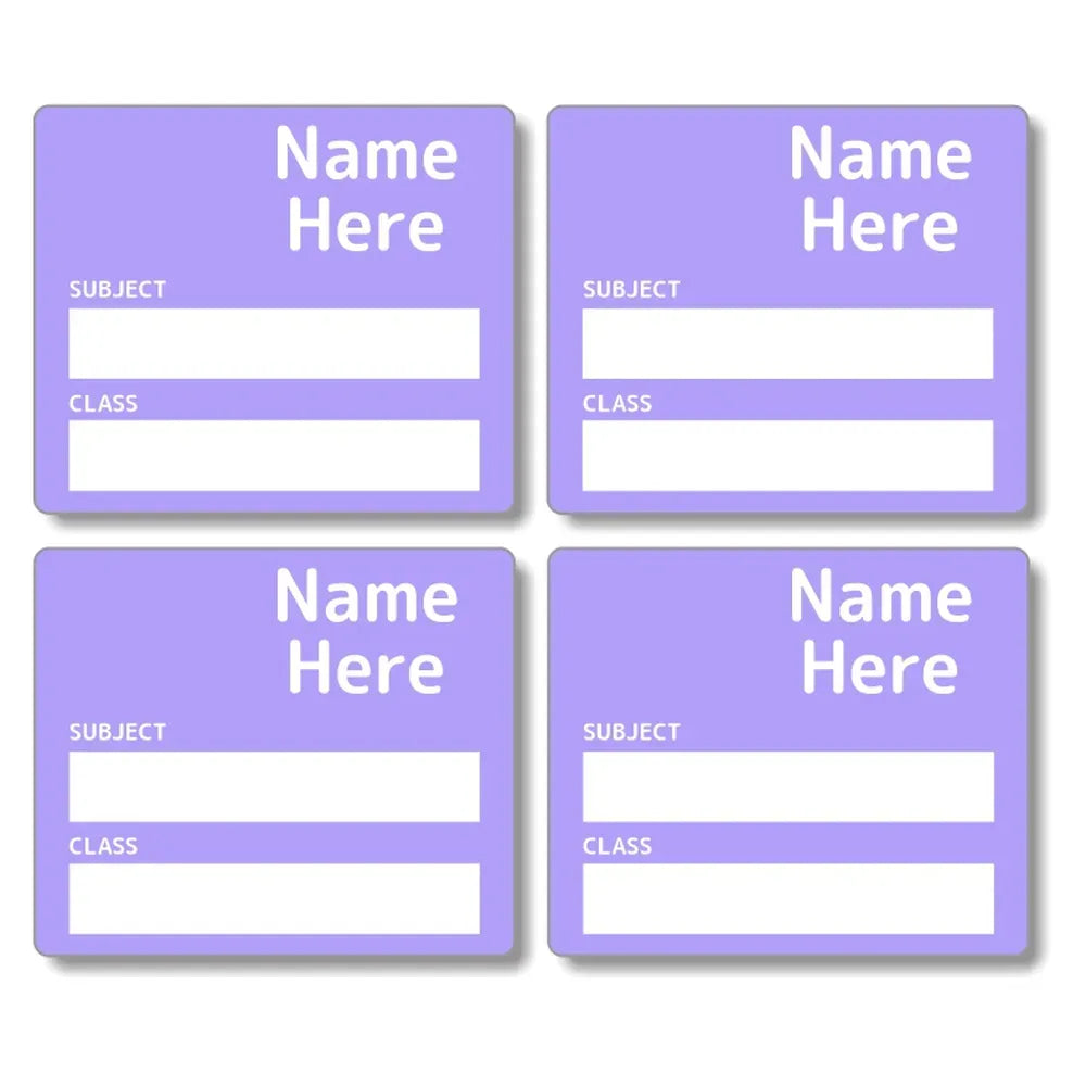 Single Colour School Book Labels
