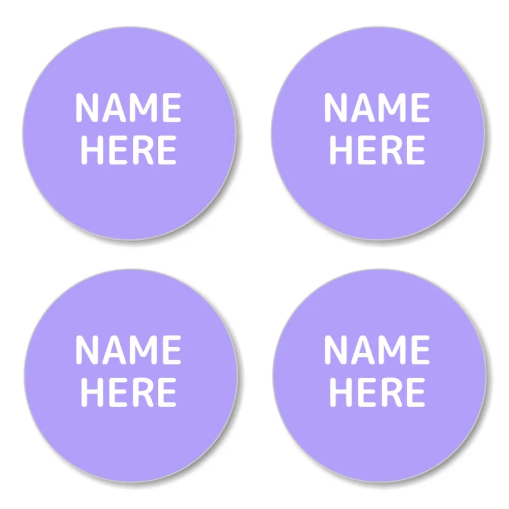 Single Colour Round Name Labels