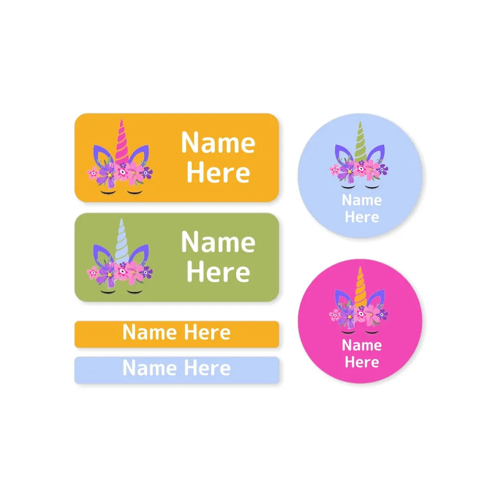 Unicorn Horn Mixed Name Label Pack