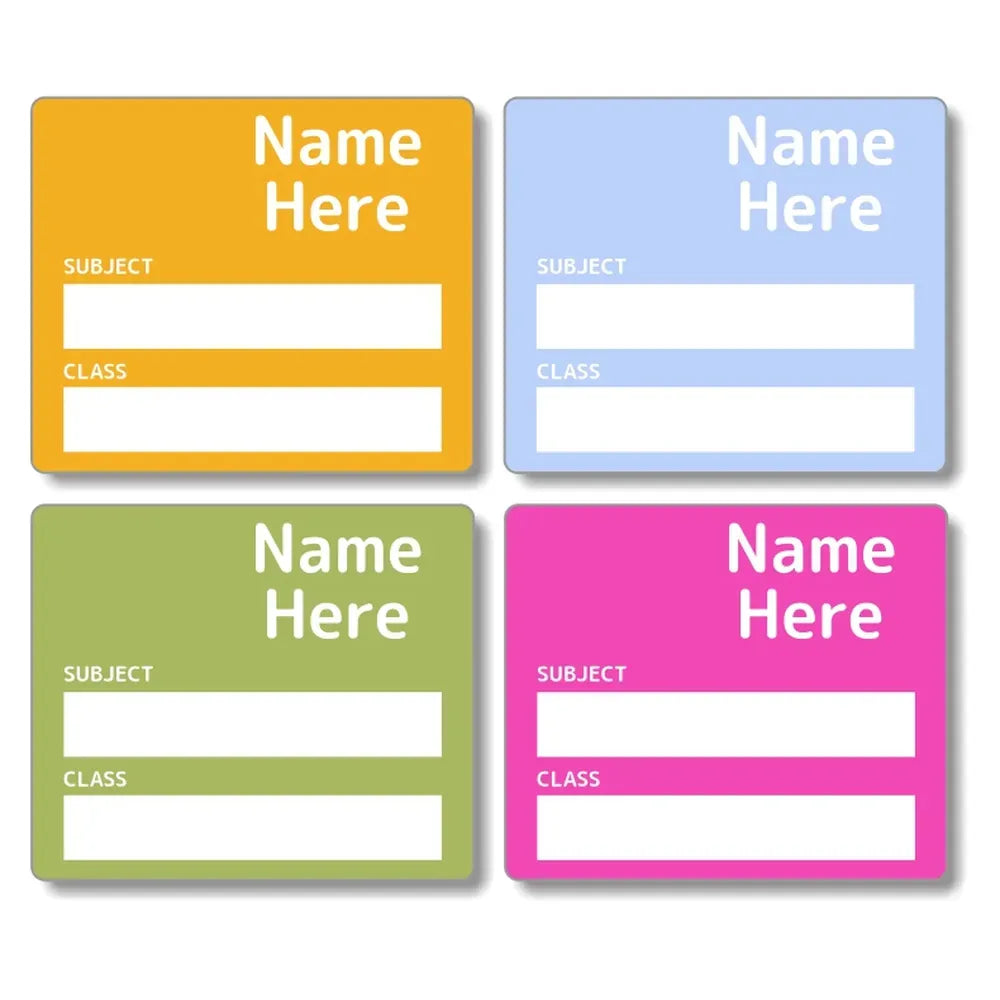Multi Colour School Book Labels