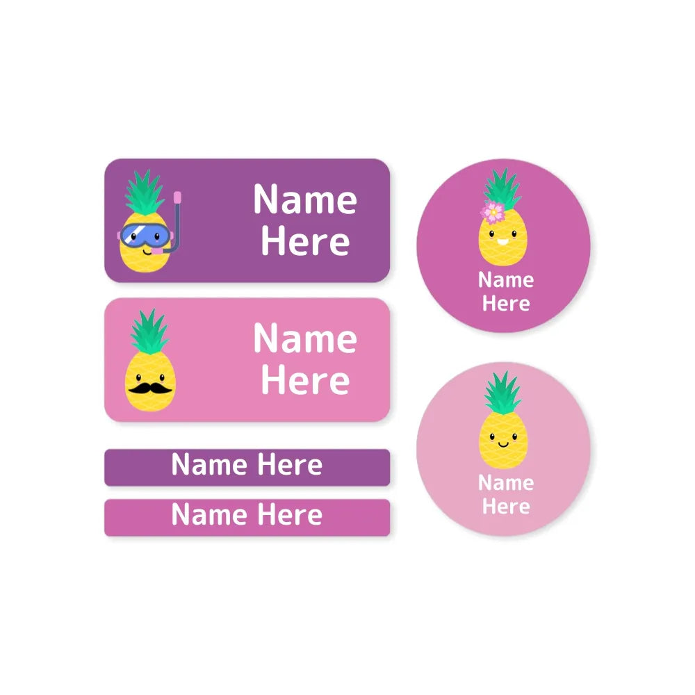 Pineapple Mixed Name Label Pack