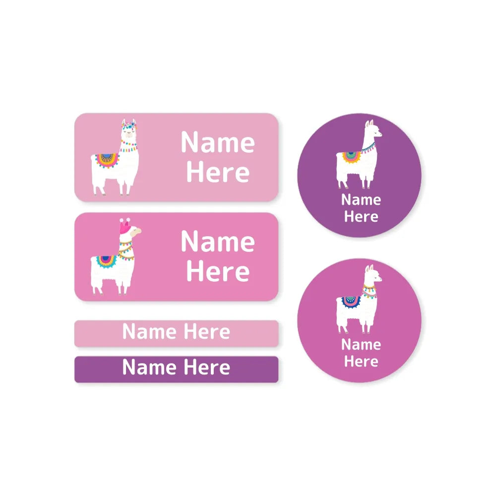 Llama Mixed Name Label Pack