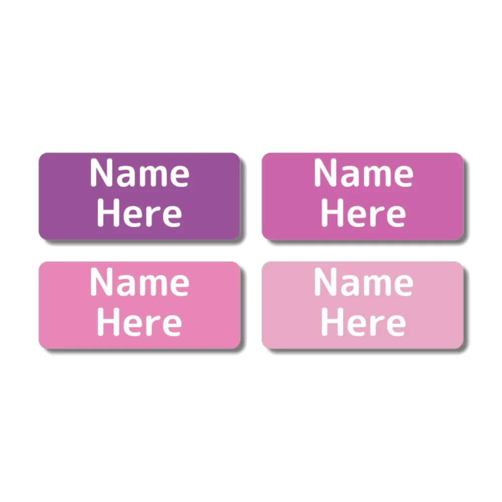 Multi Colour Rectangle Name Labels