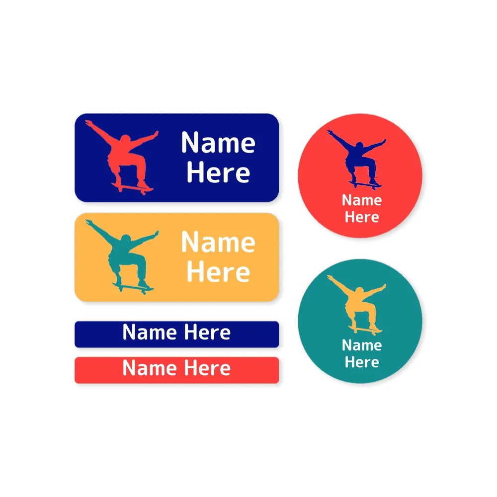 Skater Mixed Name Label Pack