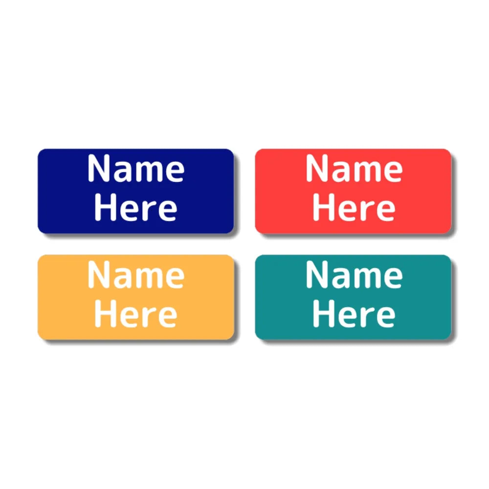 Multi Colour Rectangle Name Labels