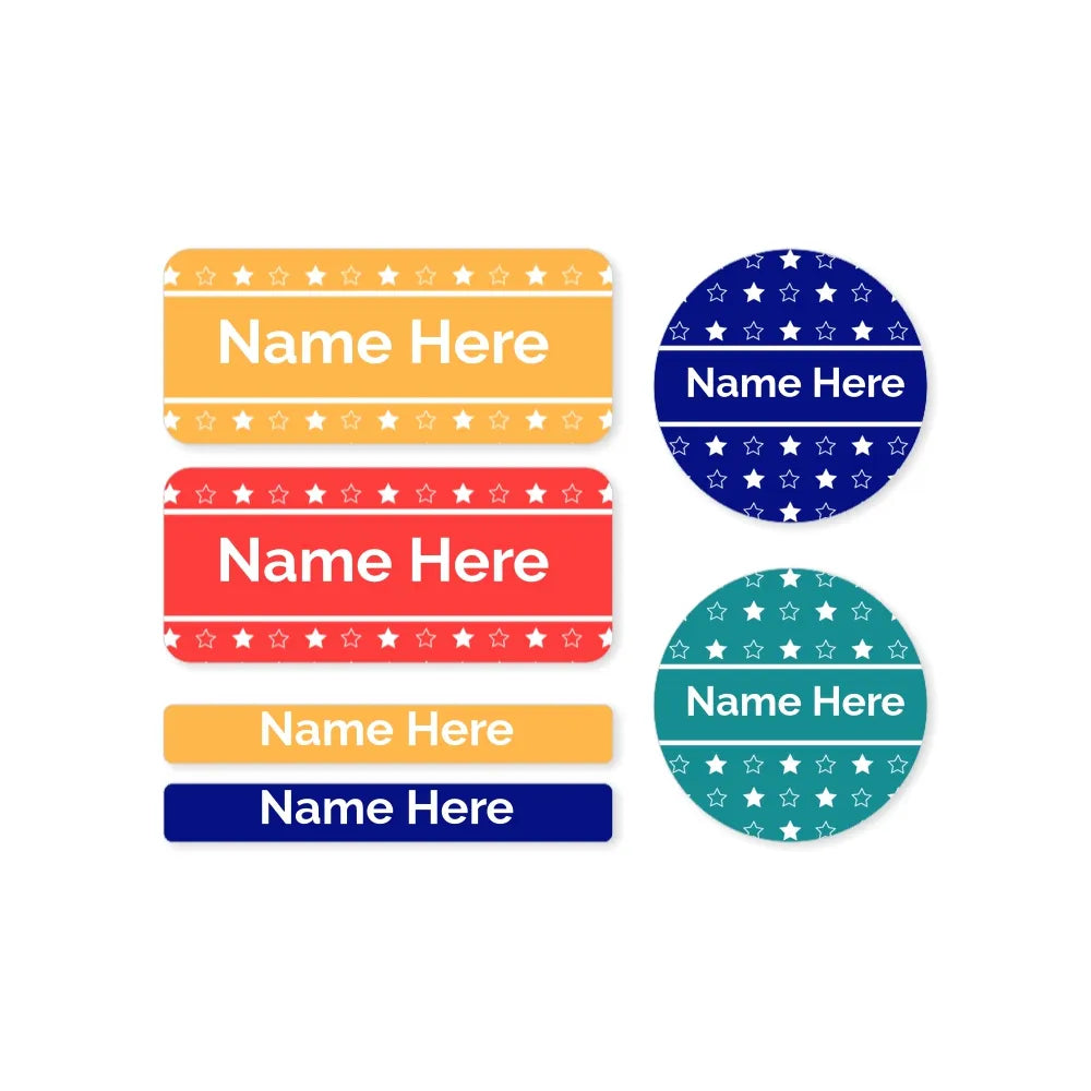 Stars Mixed Name Label Pack