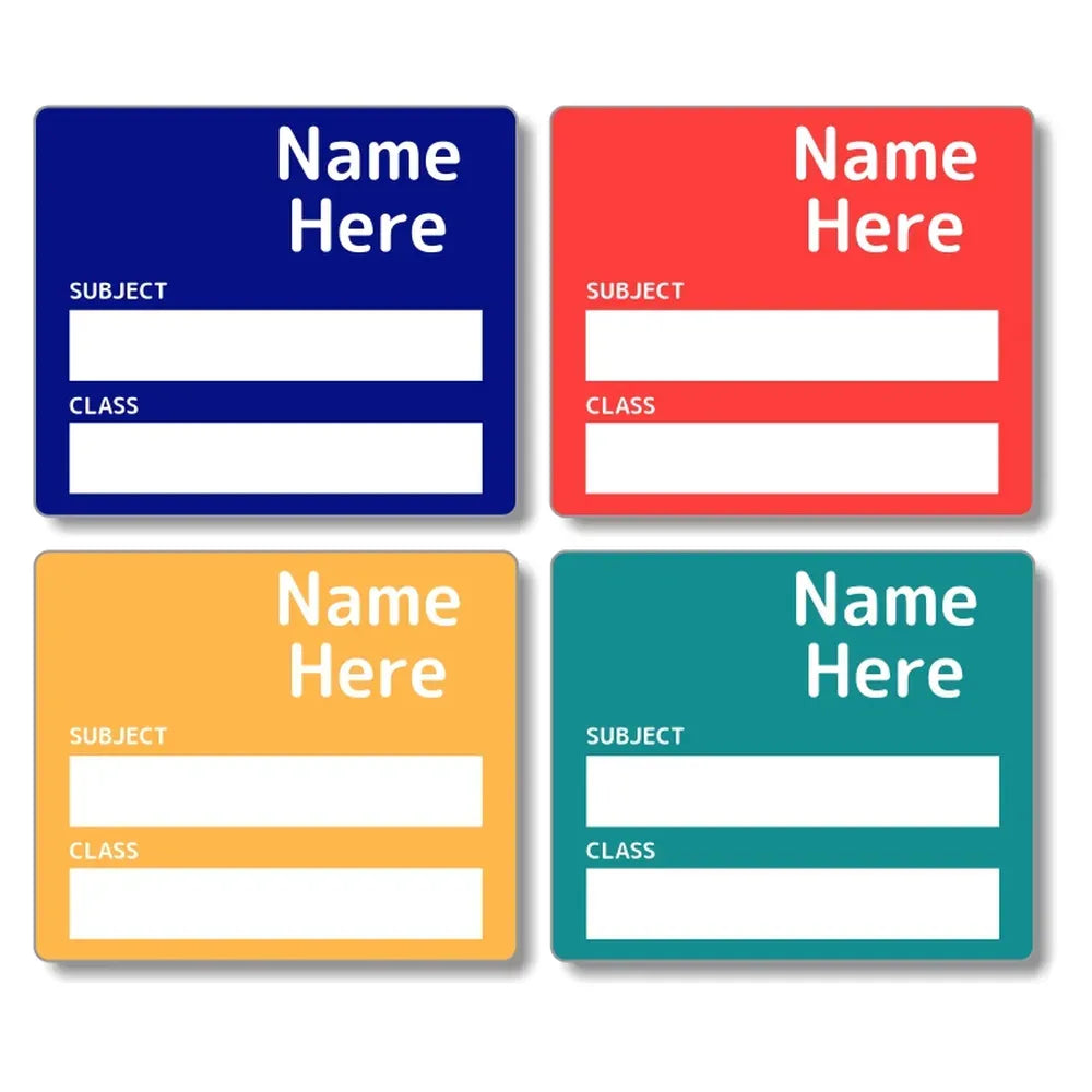 Multi Colour School Book Labels