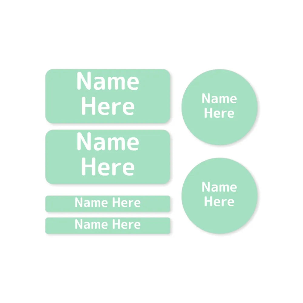 Single Colour Mixed Name Label Pack