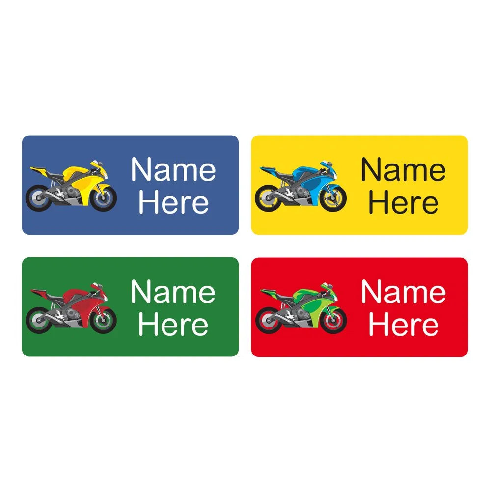Motorbike Rectangle Name Labels