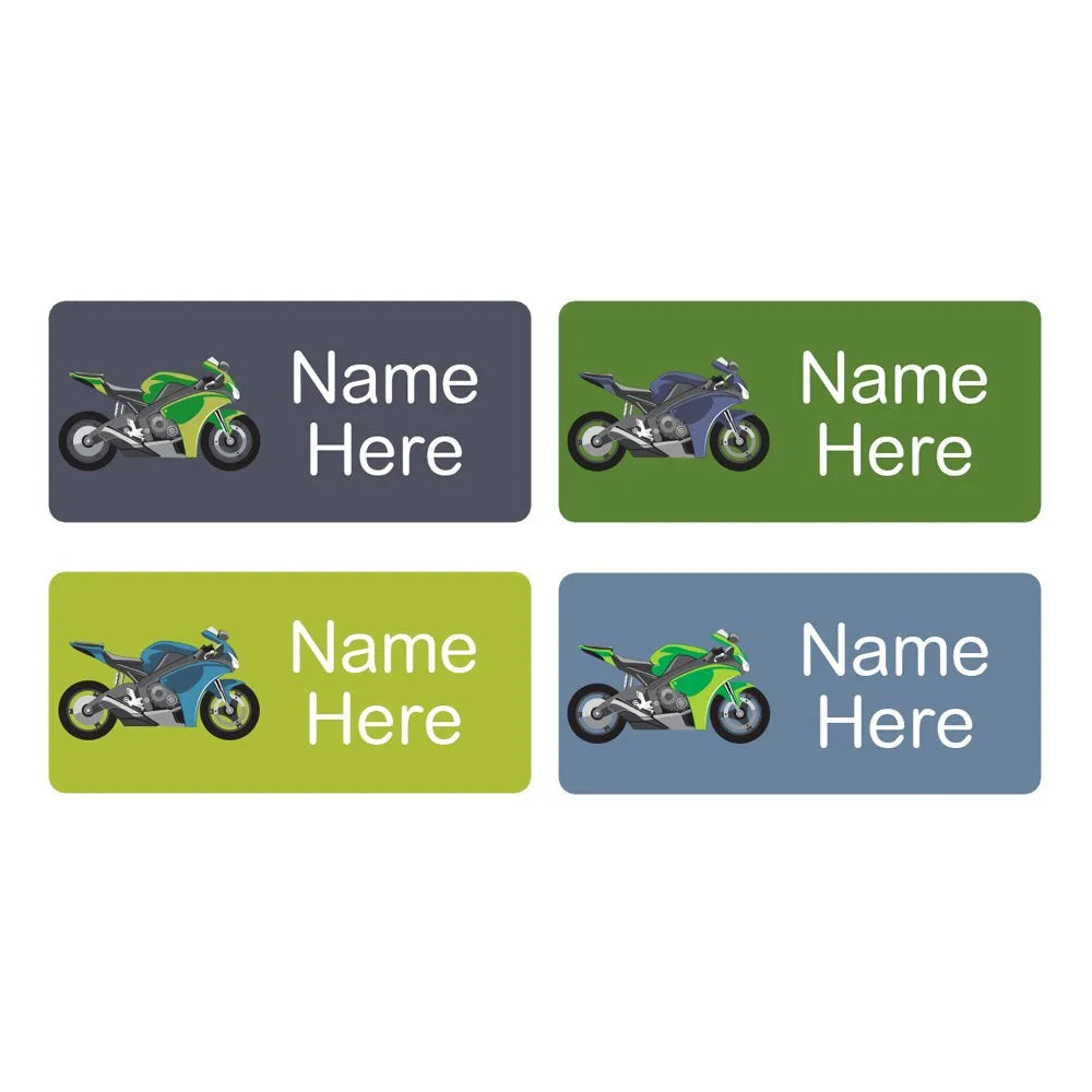 Motorbike Rectangle Name Labels