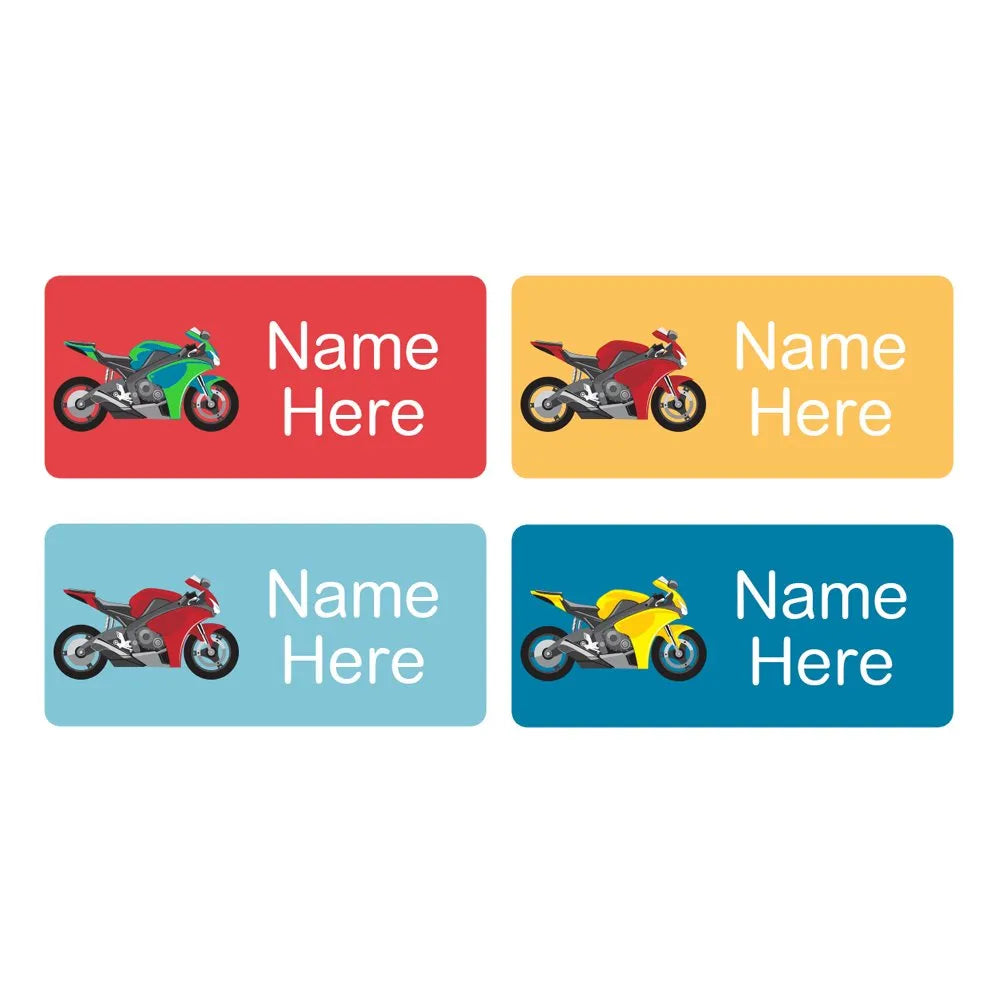 Motorbike Rectangle Name Labels