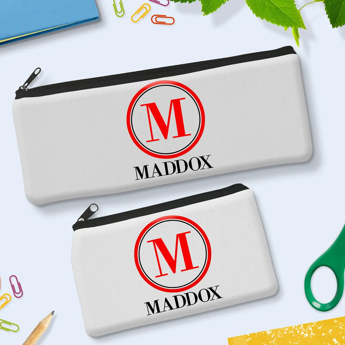 Circle Monogram Pencil Case