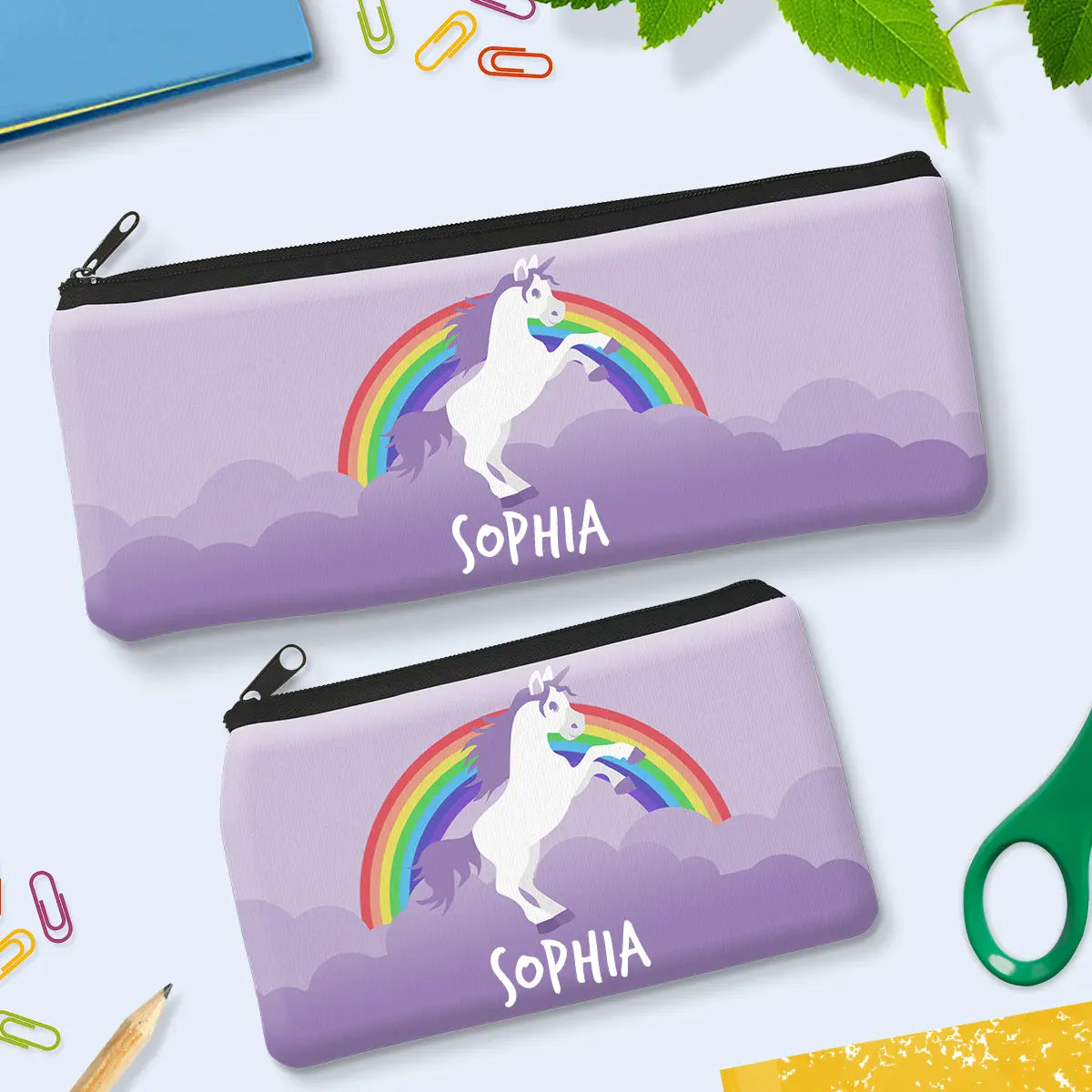 Purple Unicorn Pencil Case
