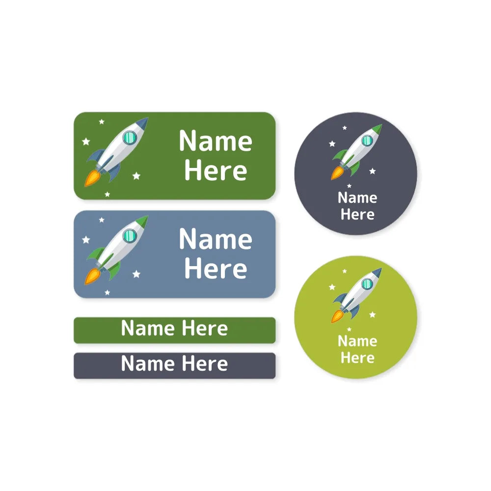 Rocket Mixed Name Label Pack