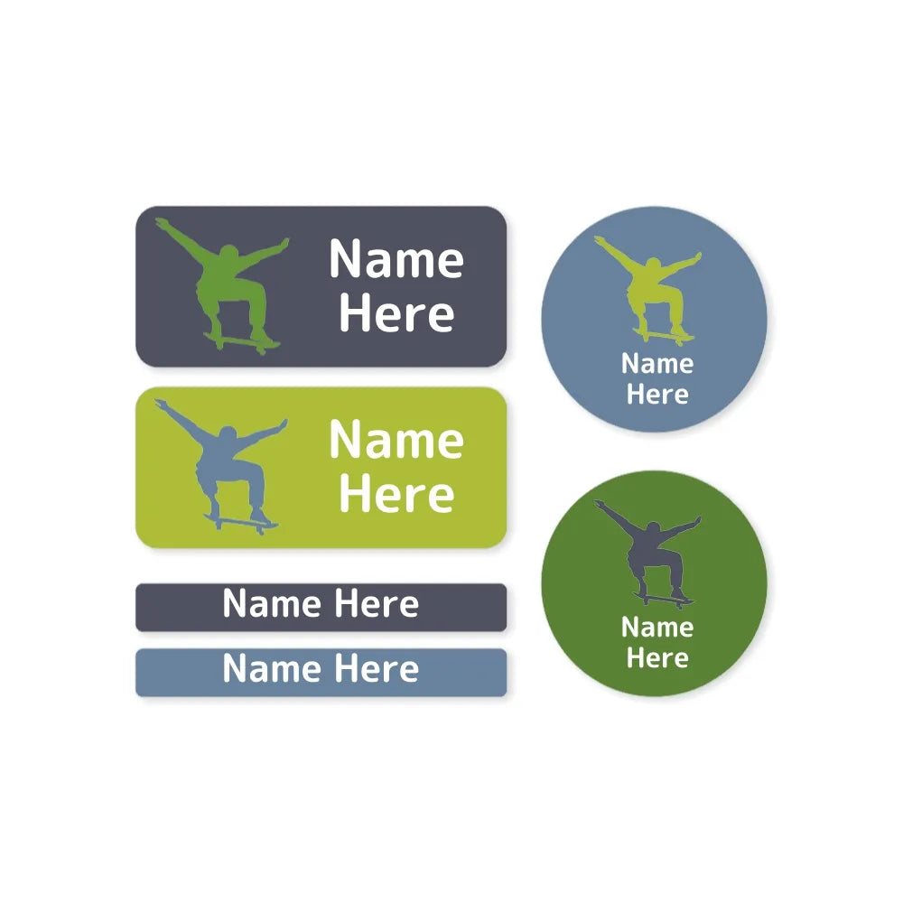 Skater Mixed Name Label Pack