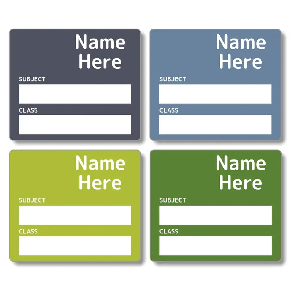 Multi Colour School Book Labels