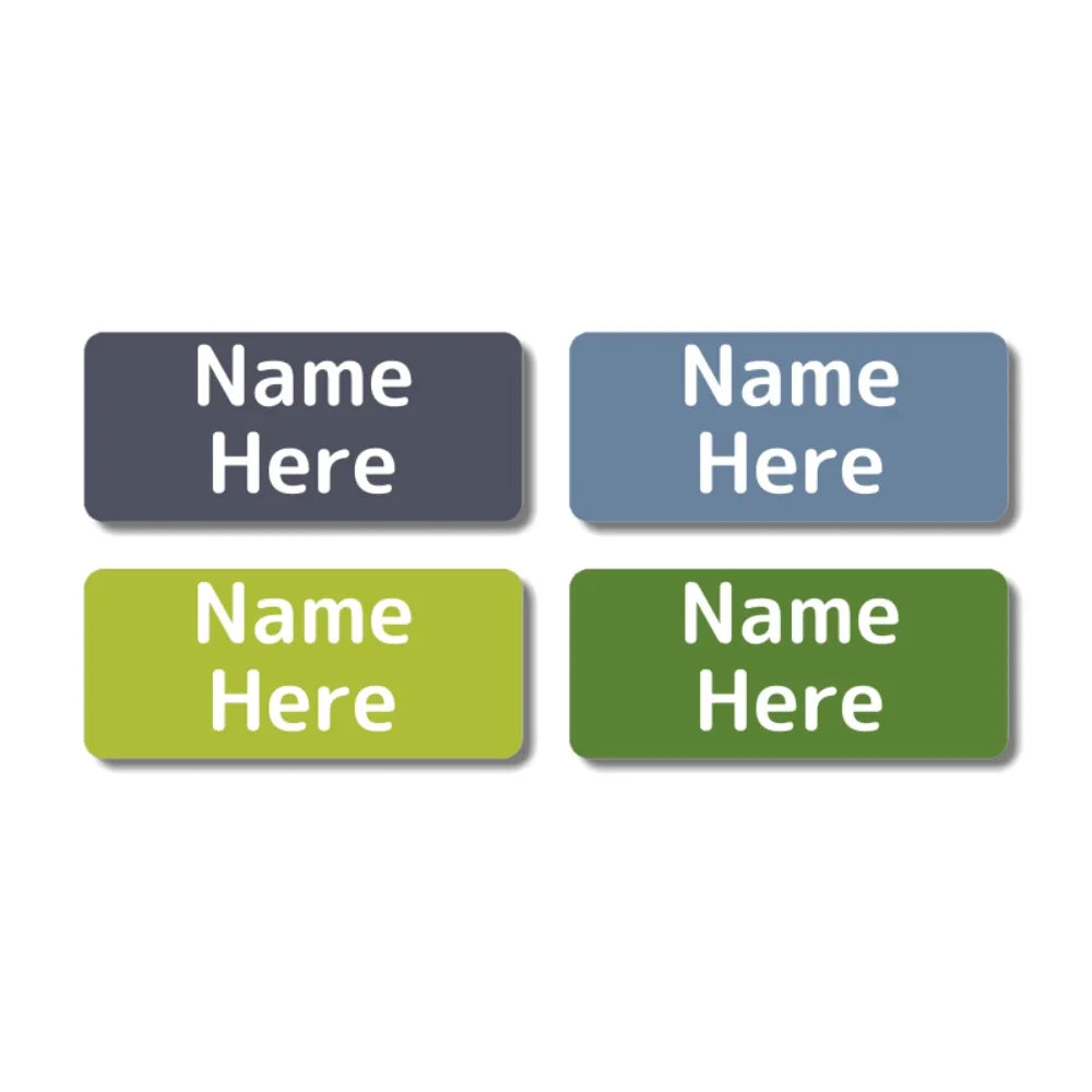 Multi Colour Rectangle Name Labels