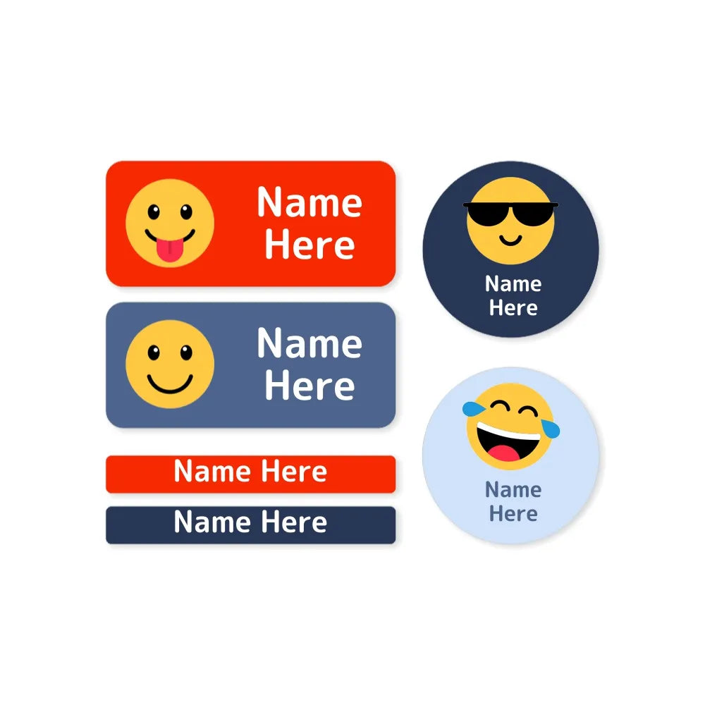 Emoji Mixed Name Label Pack
