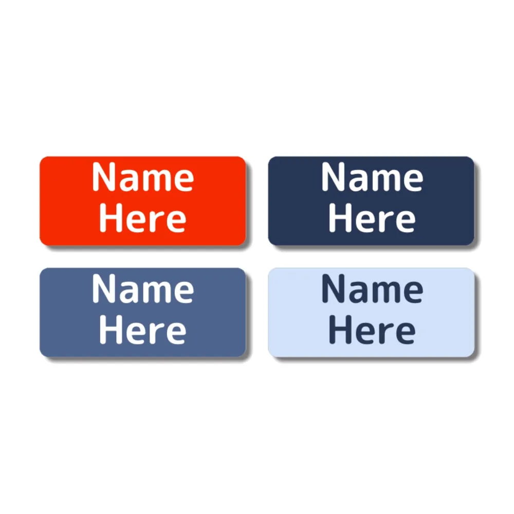 Multi Colour Rectangle Name Labels