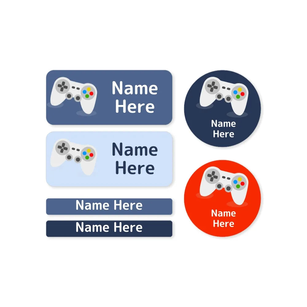 Gaming Mixed Name Label Pack