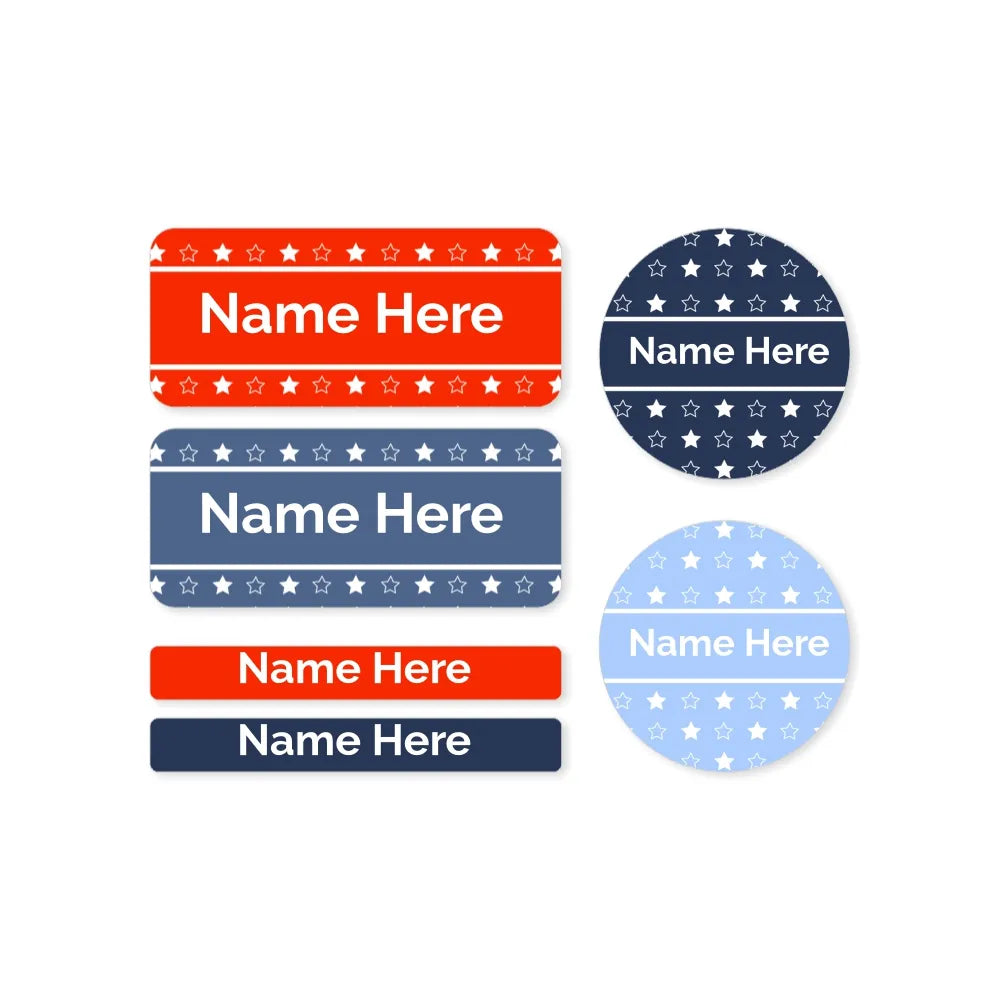 Stars Mixed Name Label Pack