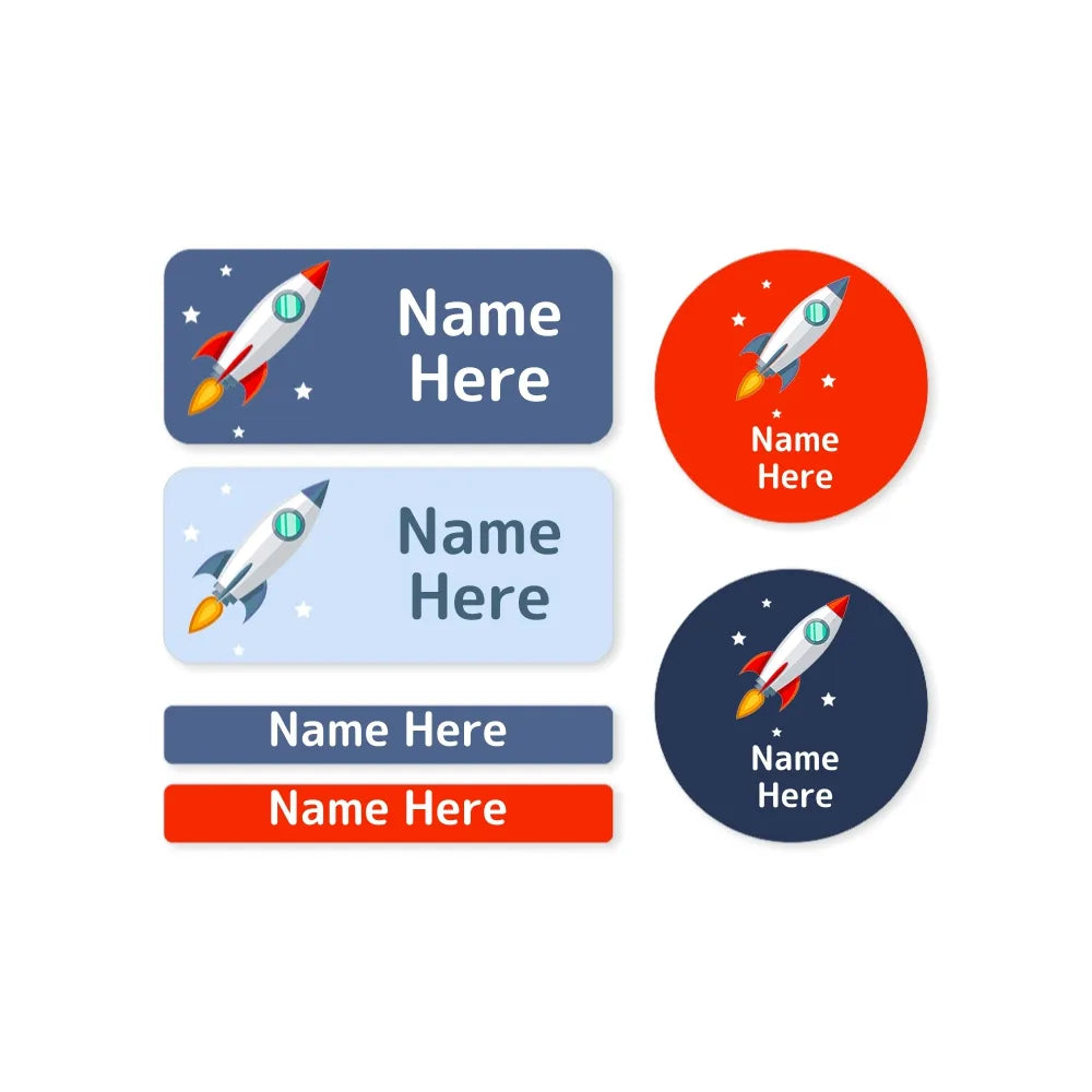 Rocket Mixed Name Label Pack