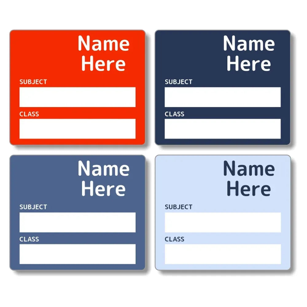 Multi Colour School Book Labels