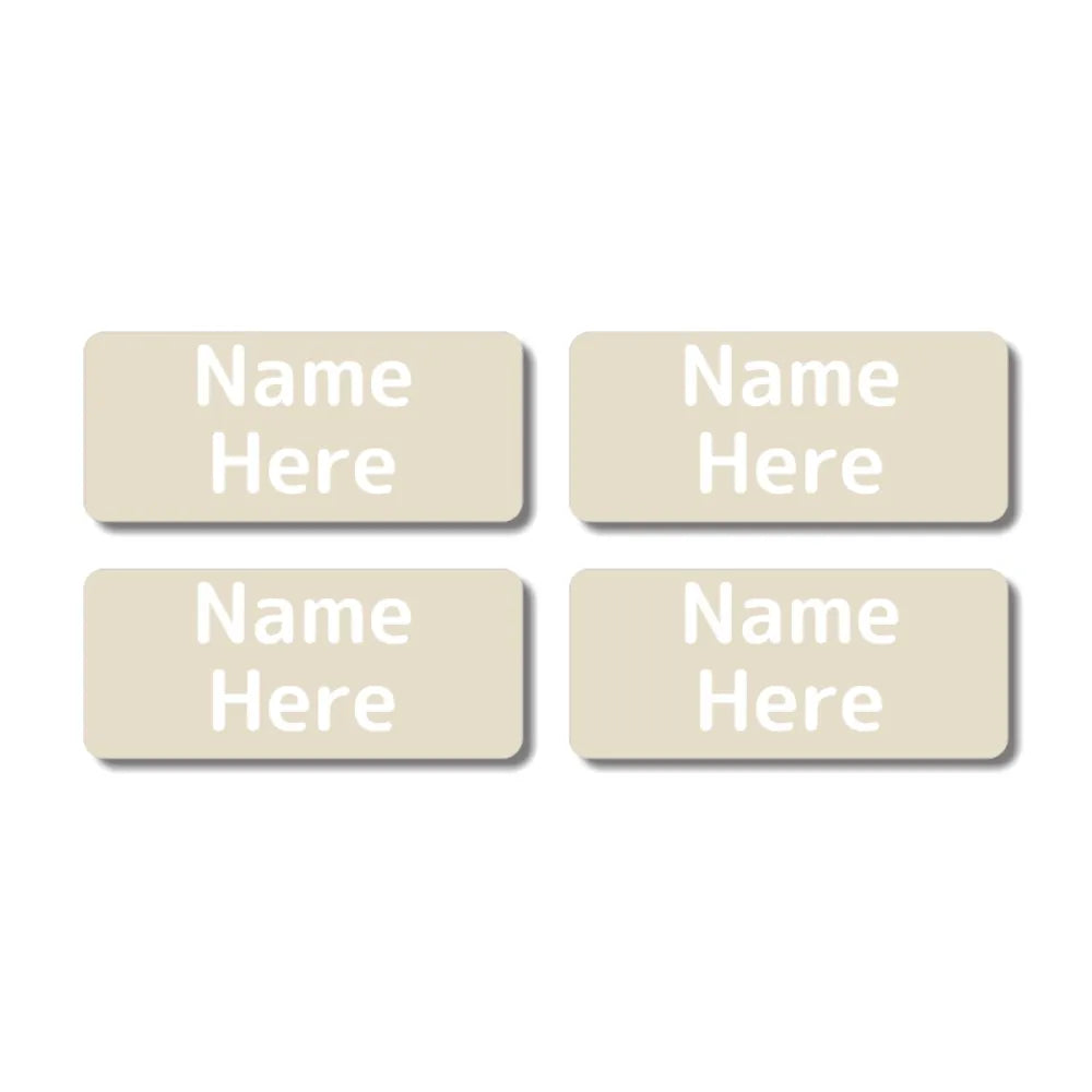 Single Colour Rectangle Name Labels