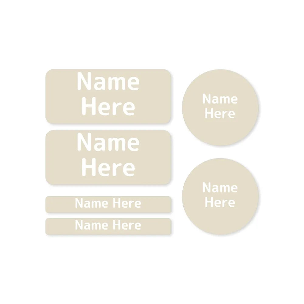 Single Colour Mixed Name Label Pack