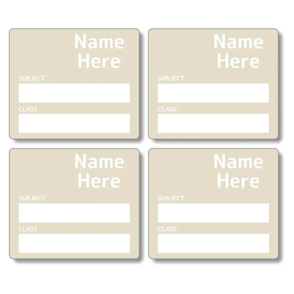 Single Colour School Book Labels